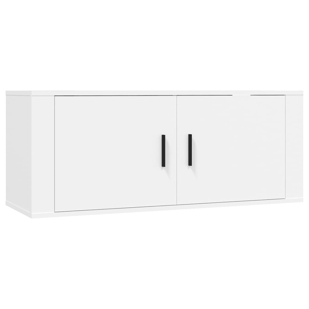 Seinale paigaldatav telerikapp valge 100x34,5x40 cm