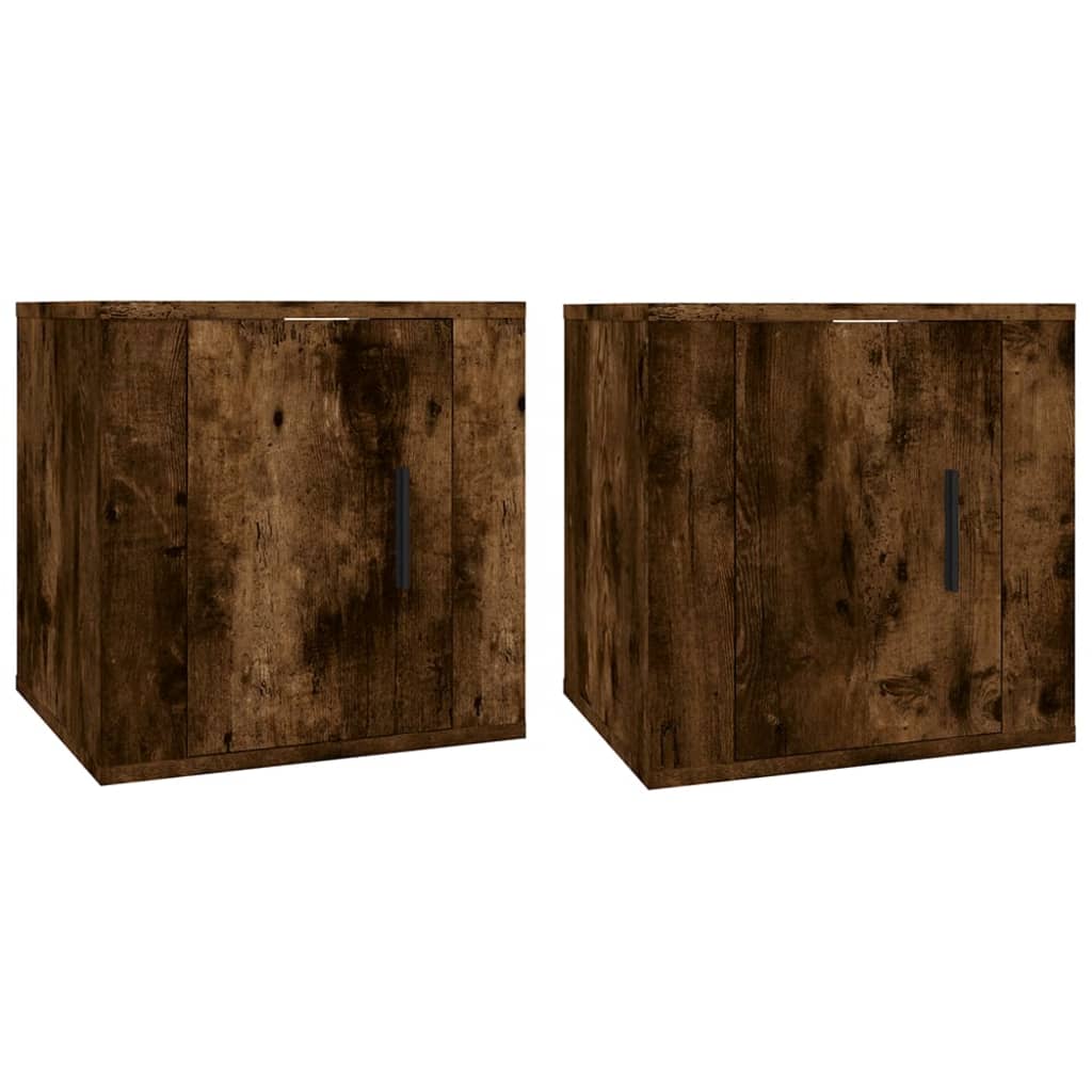 Seina telerikapid 2 tk, suitsutatud tamm, 40 x 34,5 x 40 cm