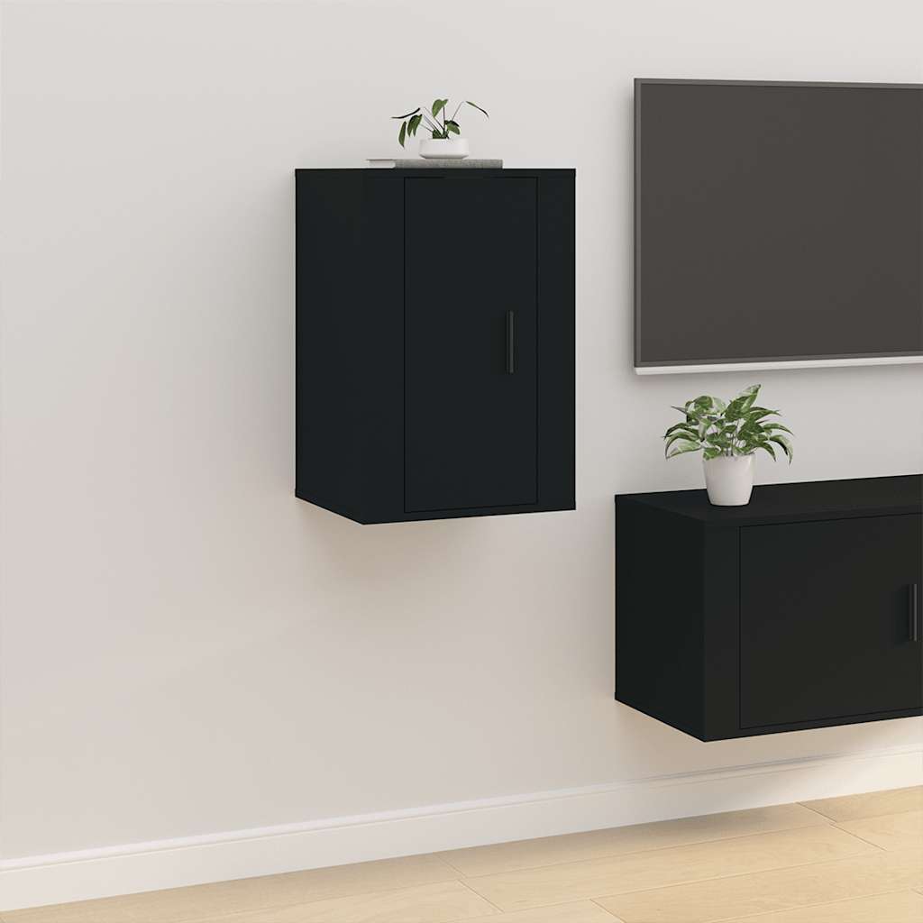 Seinale kinnitatav telerikapp, must, 40x34,5x60 cm