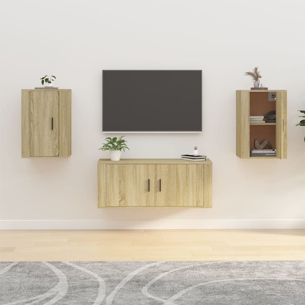 Seina telerikapid, 2 tk, sonoma tamm, 40x34,5x60 cm