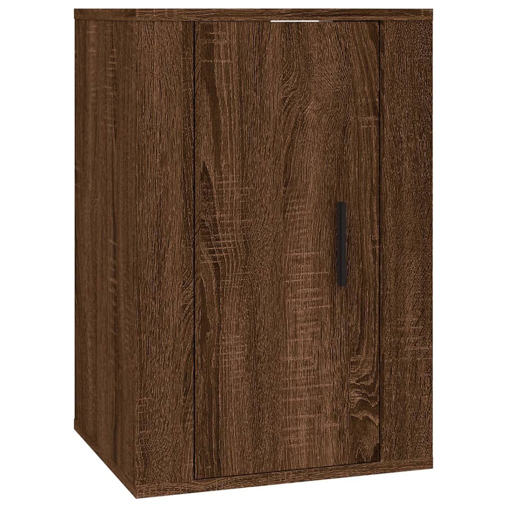 Seinale kinnitatav telerikapp, pruun tamm, 40x34,5x60 cm