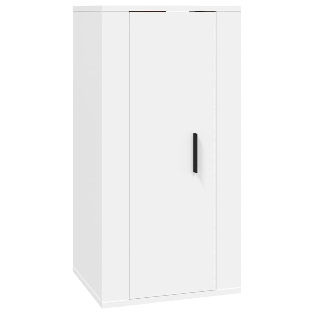 Seinale paigaldatav telerikapp, valge, 40x34,5x80 cm