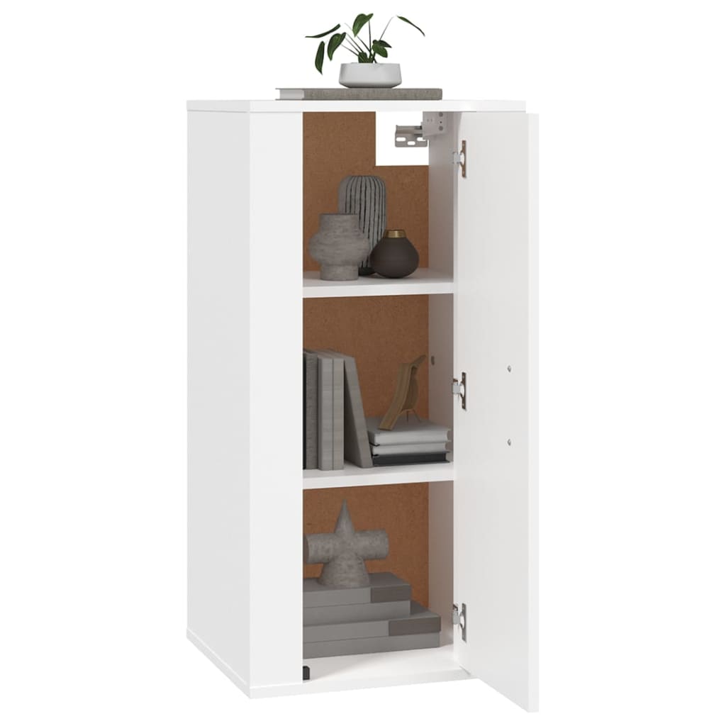 Seinale paigaldatav telerikapp, valge, 40x34,5x80 cm