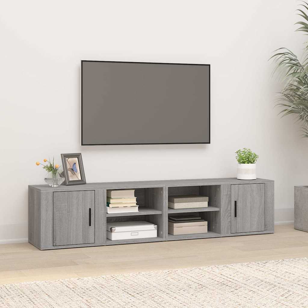 Telerikapid 2 tk, hall Sonoma tamm, 80 x 31,5 x 36cm, tehispuit