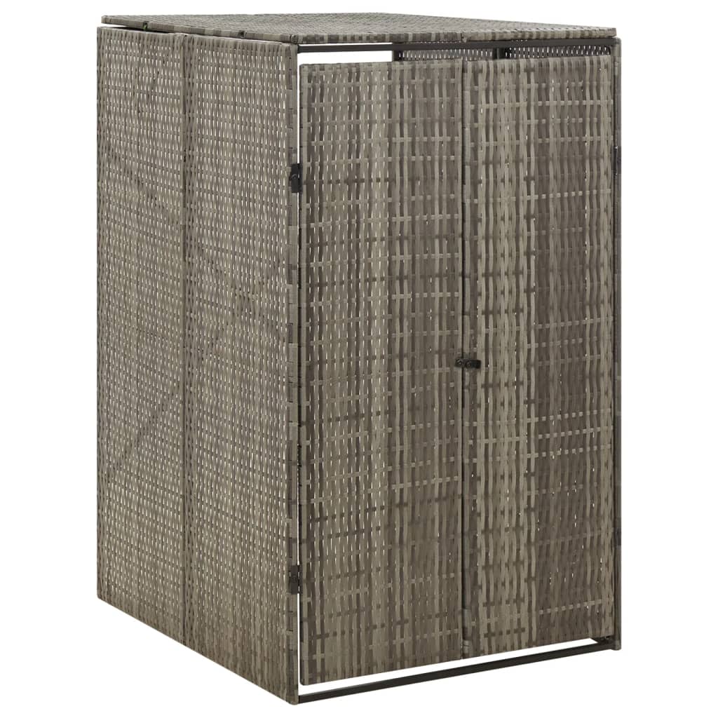 Ühe prügikasti kuur, hall, 70 x 80 x 117 cm, polürotang