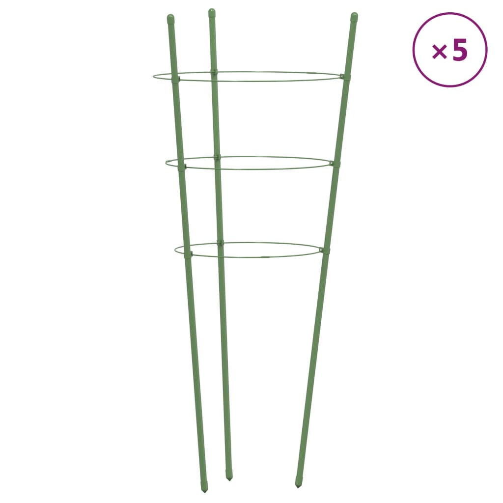 Aia taimetoed 3 rõngaga 5 tk roheline 60 cm teras