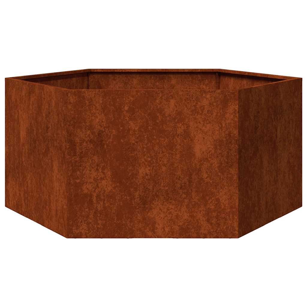 Taimekast, rooste, 90 x 90 x 45 cm, Corten teras