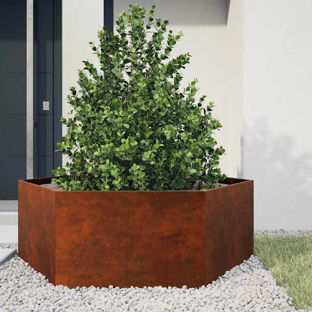 Taimekast, rooste, 138x120x45 cm, Corten teras