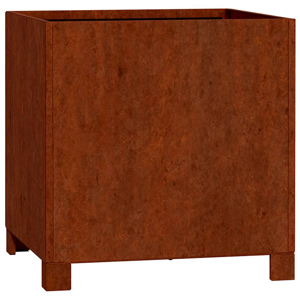 Jalgadega taimekast, rooste, 40 x 40 x 40 cm, Corten teras