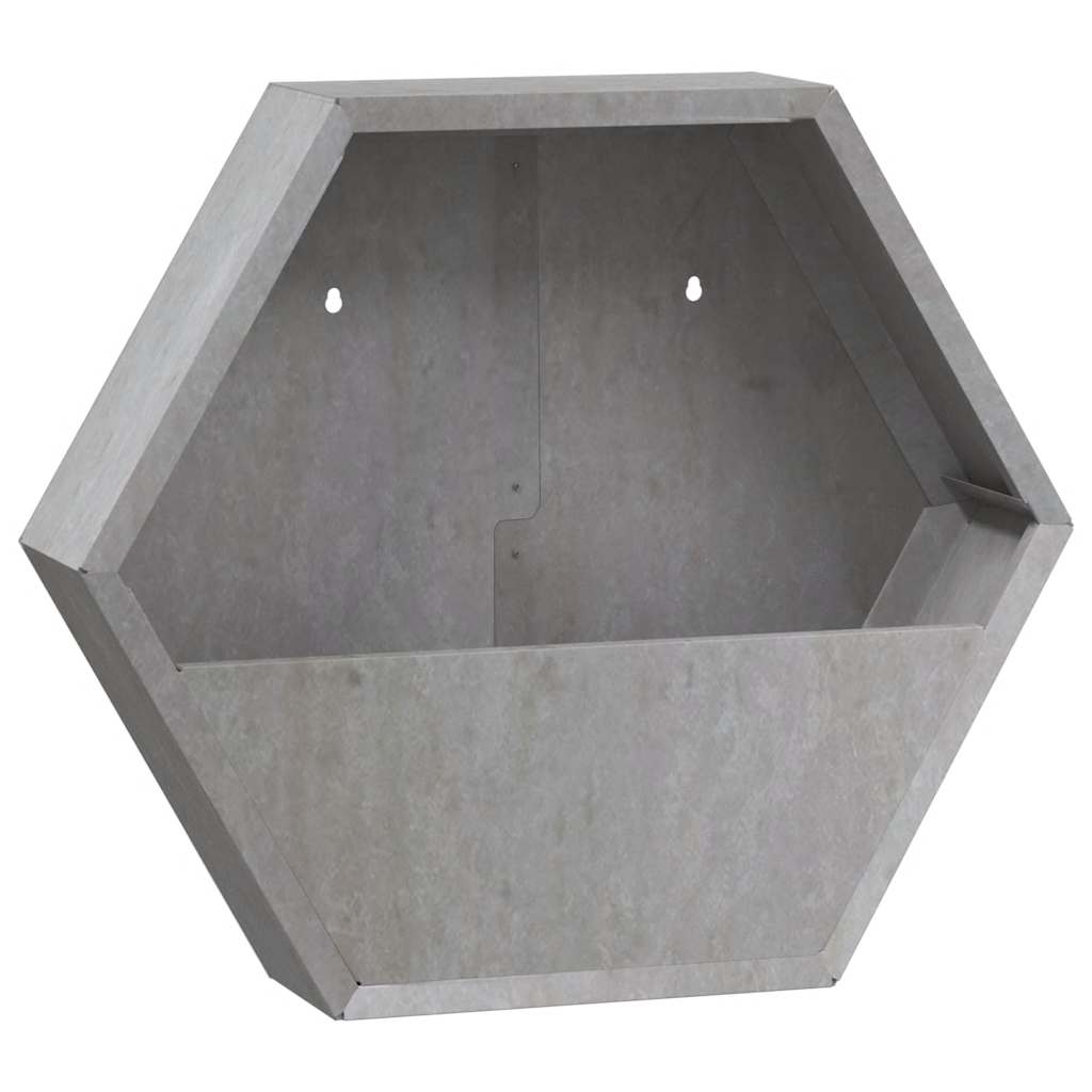 Seina taimekastid 2 tk, rooste, Corten teras, 46x10x40 cm