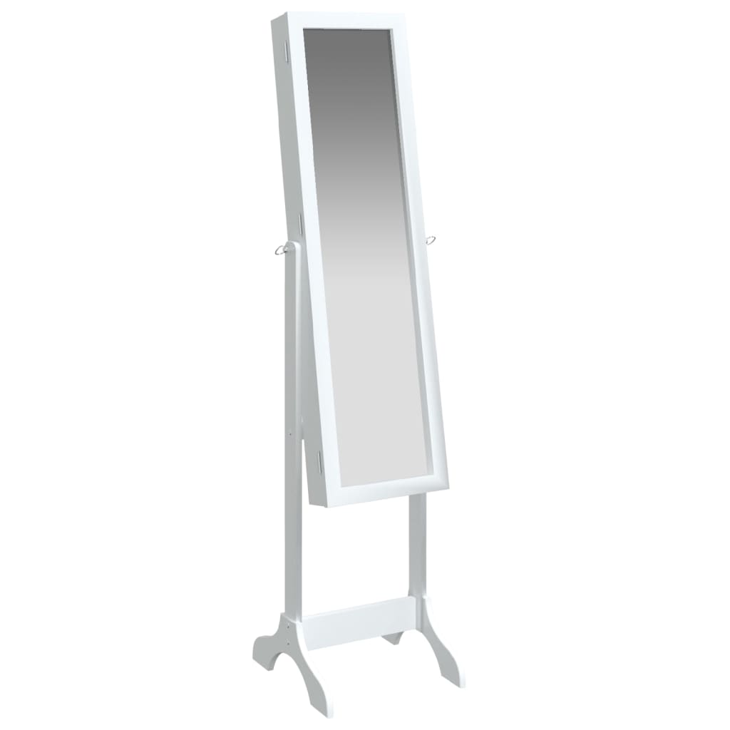 Eraldiseisev peegel, valge, 34 x 37 x 146 cm