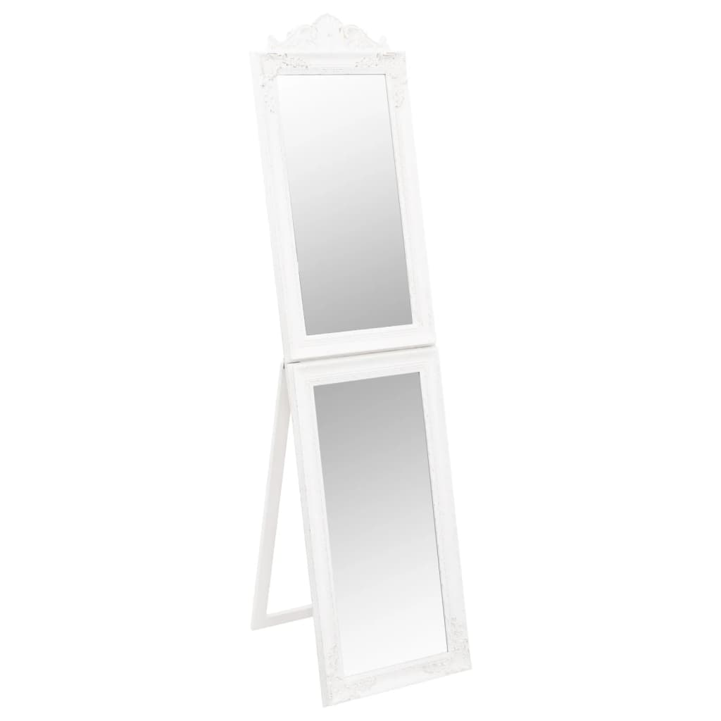 Eraldiseisev peegel, valge, 40 x 160 cm