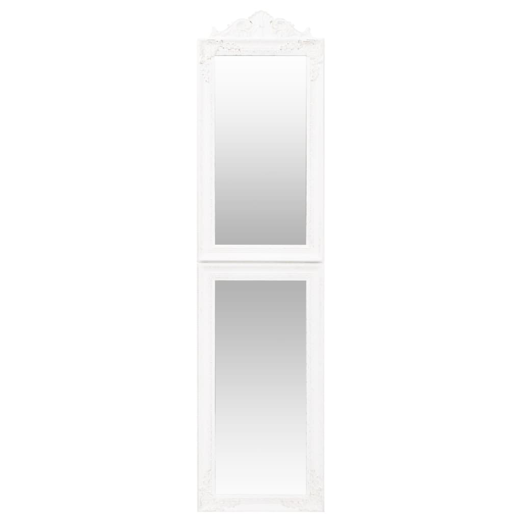 Eraldiseisev peegel, valge, 40 x 160 cm