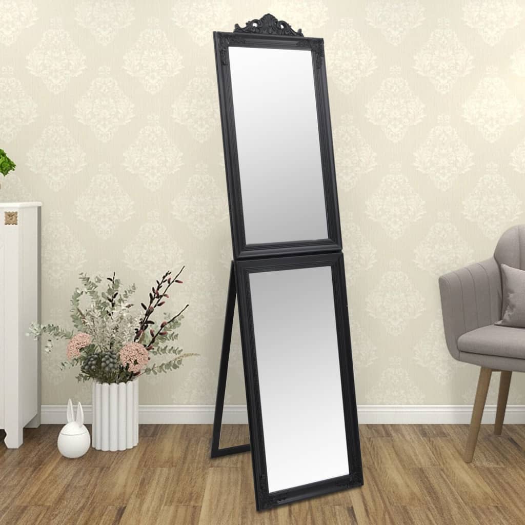 Eraldiseisev peegel, must, 45x180 cm