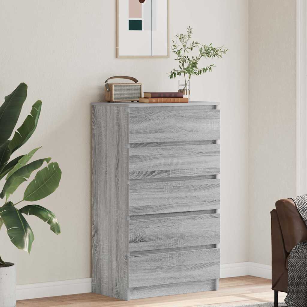 Kummut, hall Sonoma tamm, 60 x 36 x 103 cm, tehispuit
