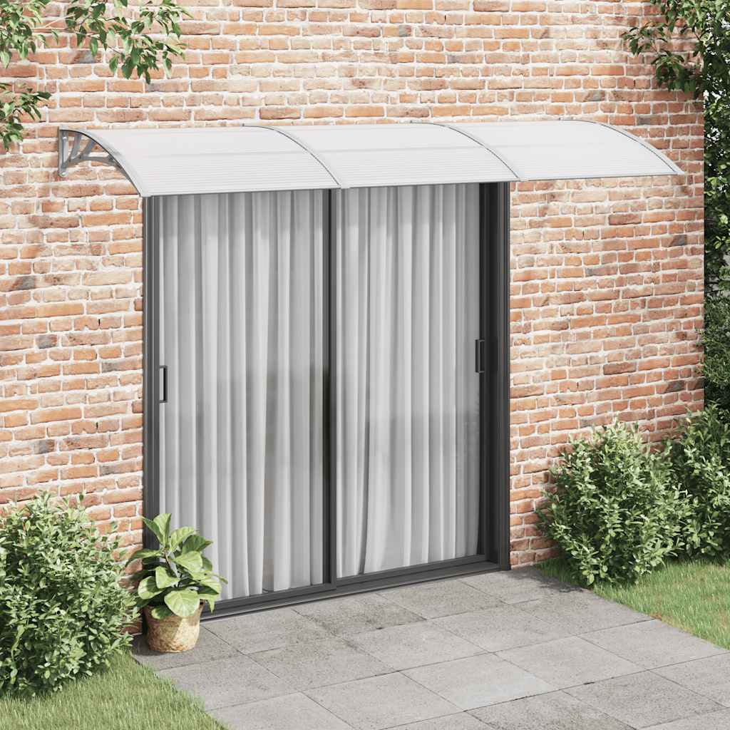 Ukse varikatus, hall, 300 x 75 cm, polükarbonaat