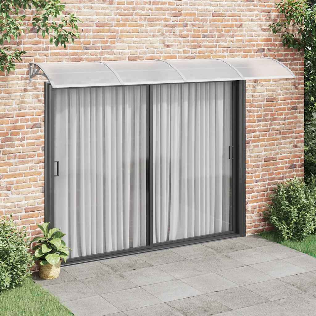 Ukse varikatus, hall, 350 x 100 cm, polükarbonaat