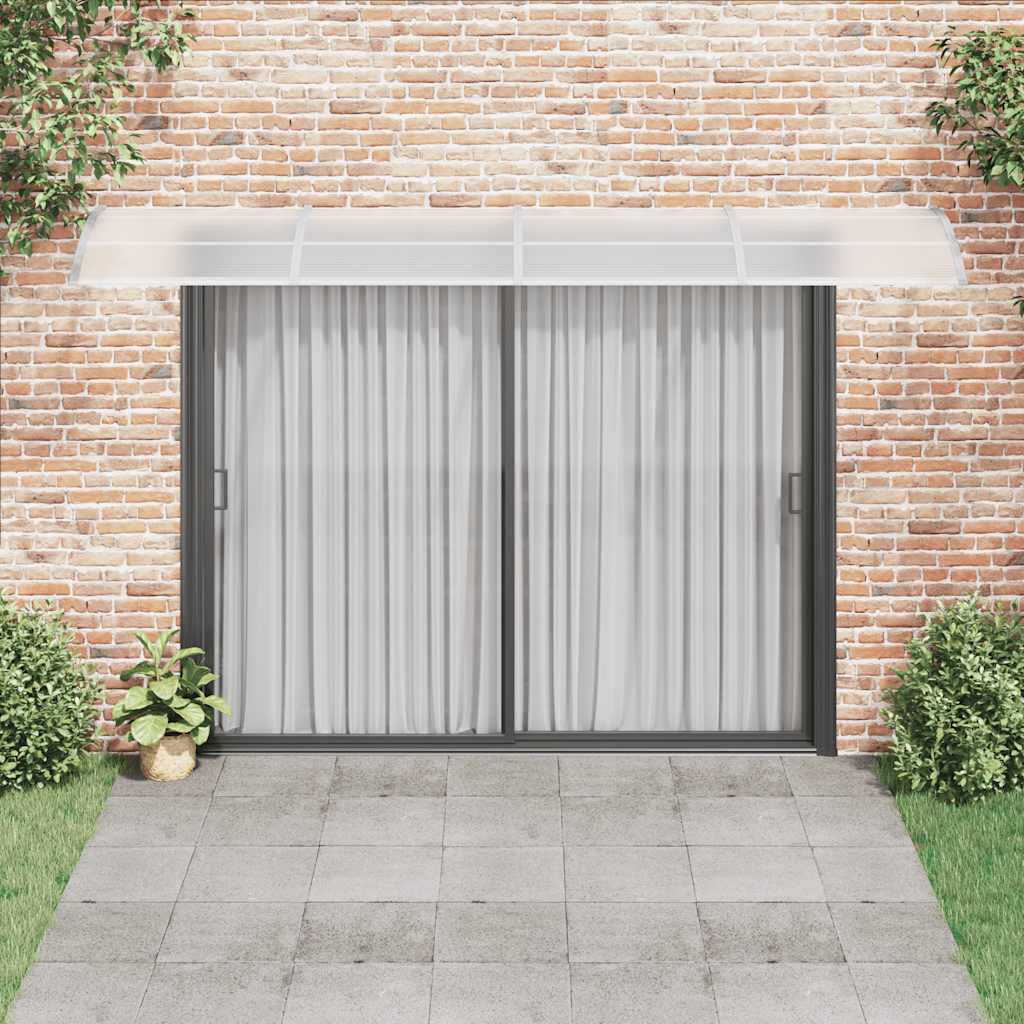 Ukse varikatus, hall, 400 x 100 cm, polükarbonaat