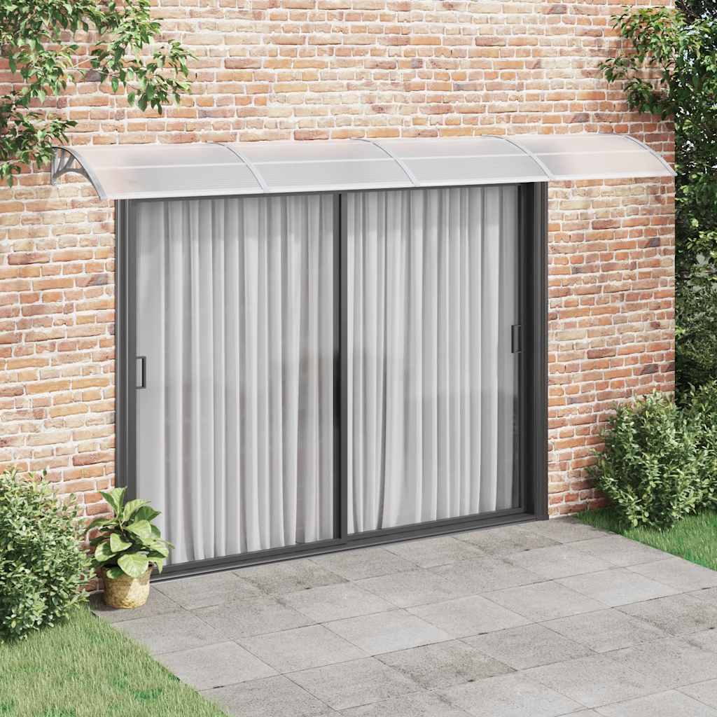 Ukse varikatus, hall, 400 x 100 cm, polükarbonaat