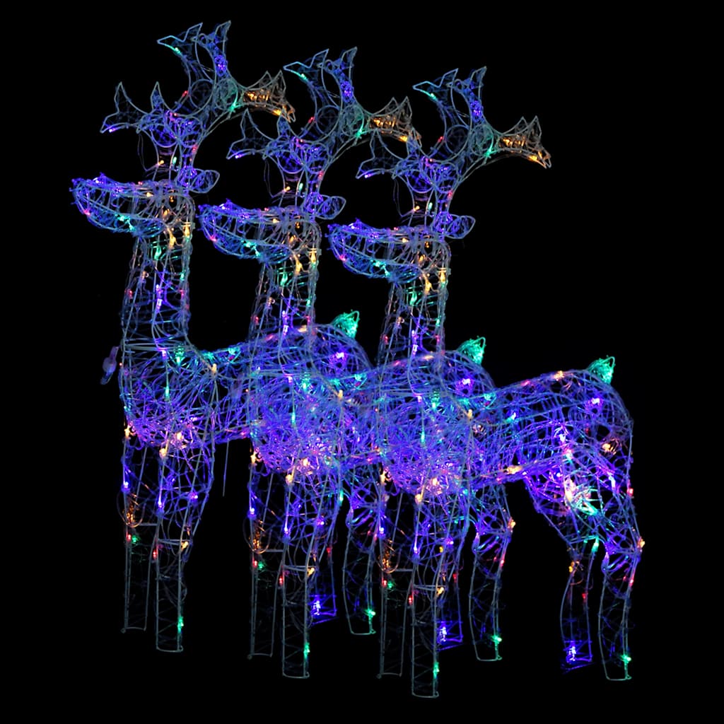 Põhjapõdrad, 3 tk, 60 x 16 x 100 cm akrüül
