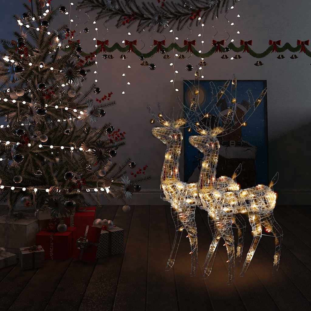 Akrüülist põhjapõdrad, 2 tk, 128 cm, mitmevärviline