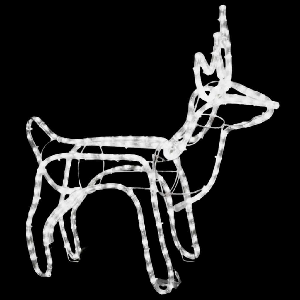 Põhjapõdra figuur LEDiga 3 tk, külm valge 60x30x60 cm