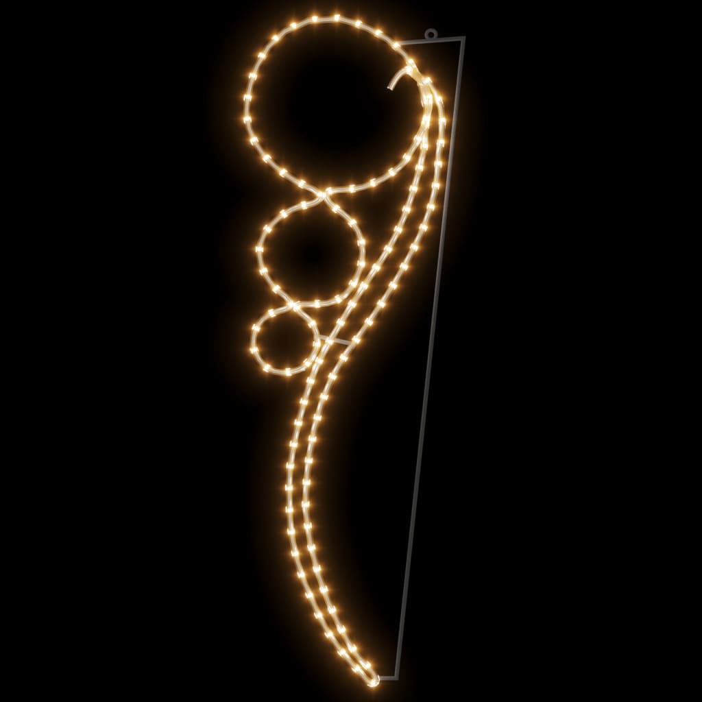 Ringikujuline alguskett, 8 tk, soe valge, 111,5x35x4,5 cm