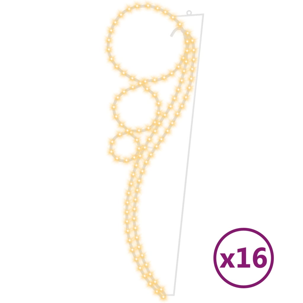 Ringikujuline alguskett, 16 tk, soe valge, 111,5x35x4,5 cm