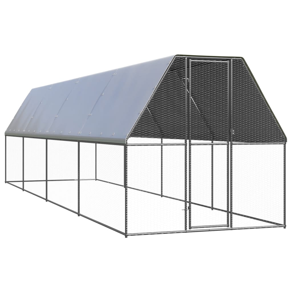 Õue kanapuur, 2 x 8 x 2 m, tsingitud teras