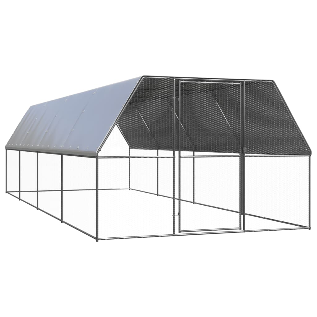 Õue kanapuur, 3 x 8 x 2 m, tsingitud teras