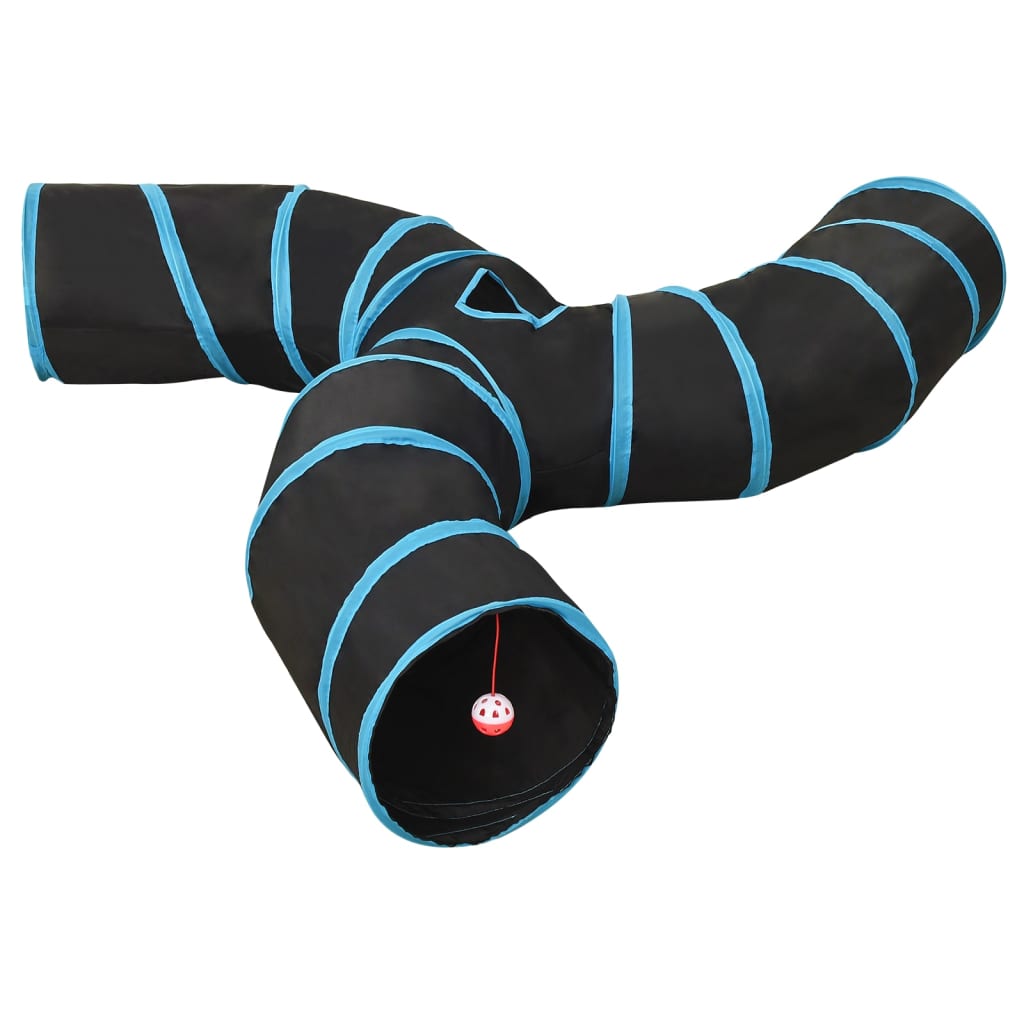 Kassitunnel 3-suunaline must ja sinine 25 cm polüester