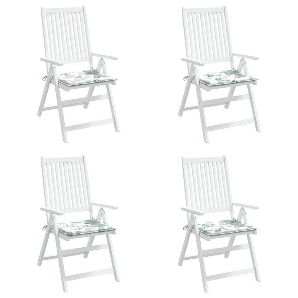 Tooli istmepadjad 4 tk, lehemuster, 50 x 50 x 3 cm, kangas
