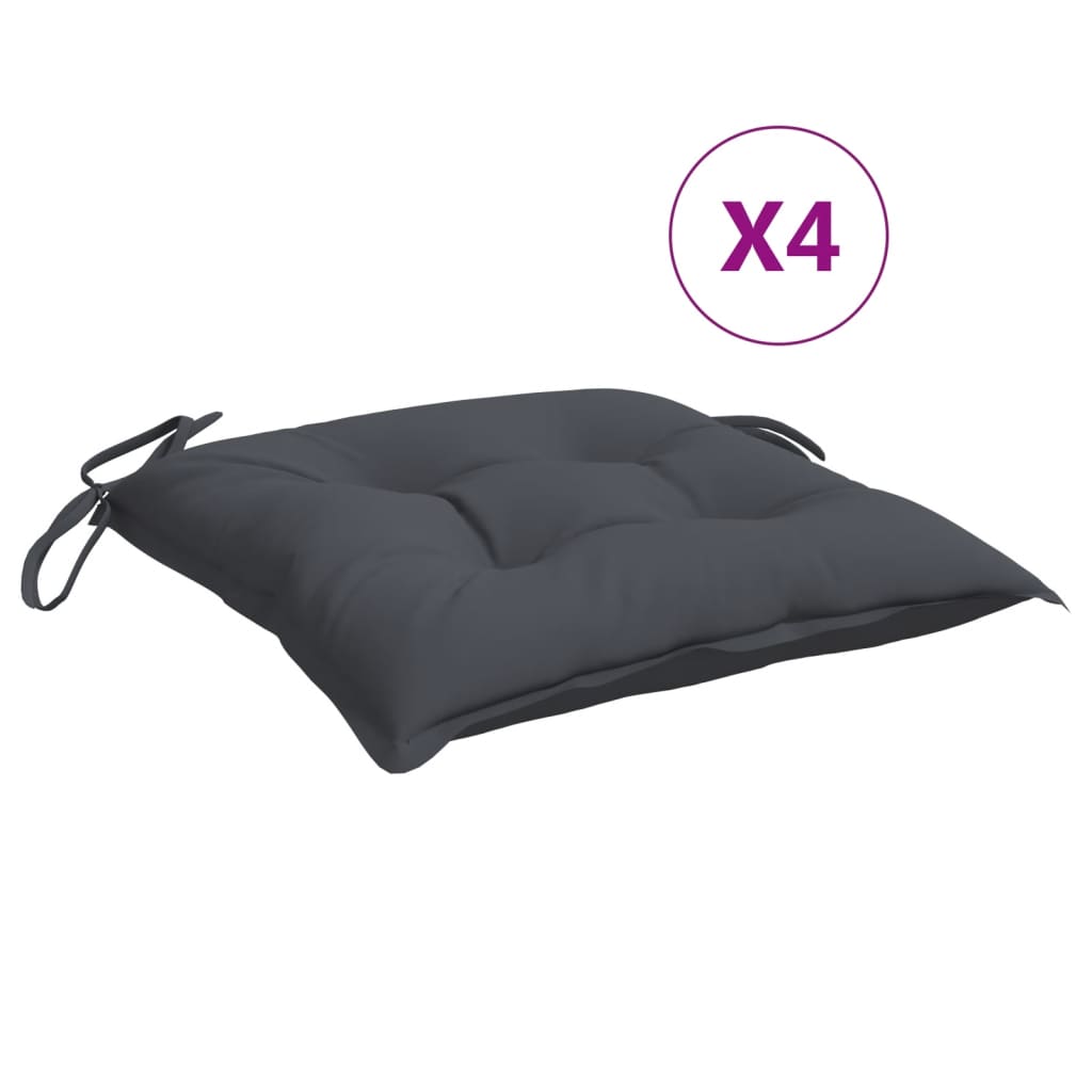 Tooli istmepadjad 4 tk antratsiithall 50x50x7 cm oxford-kangas