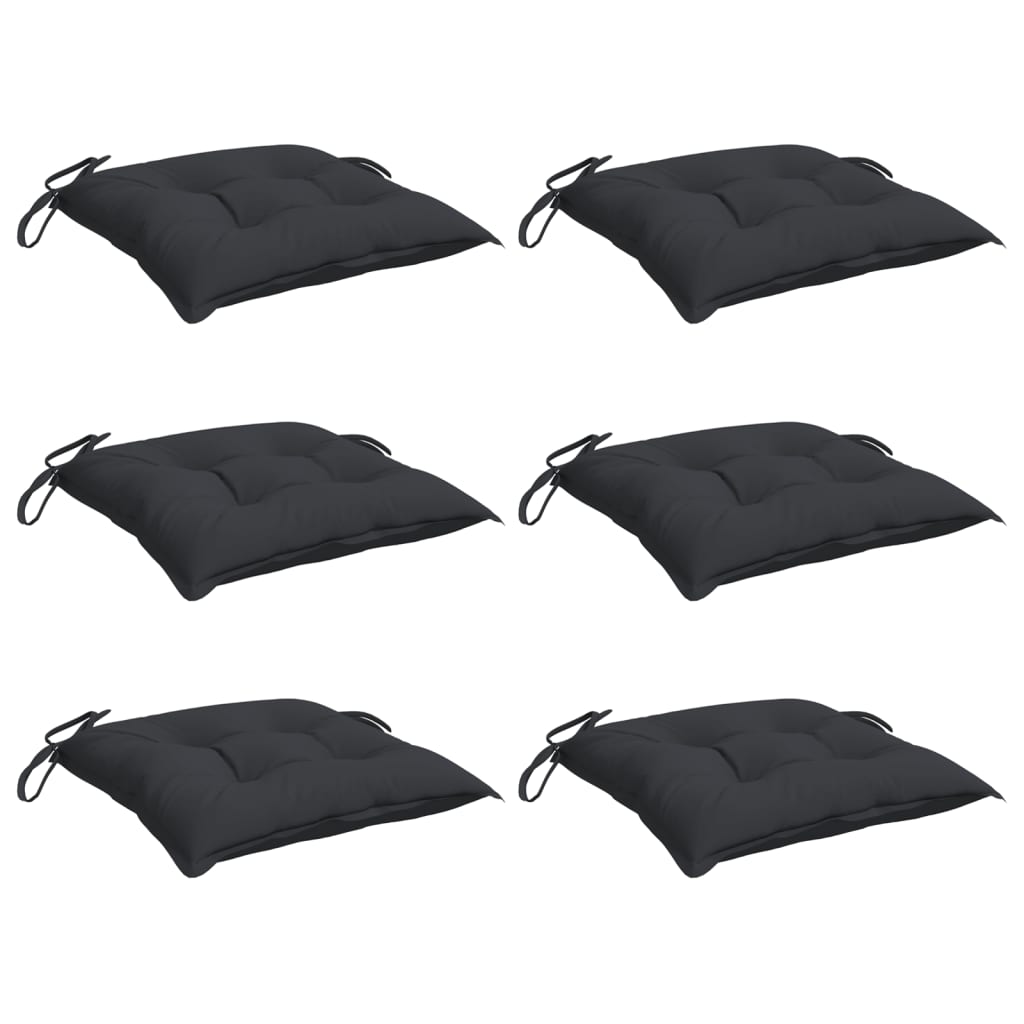 Istmepadjad euroalusele 6 tk, must, 50x50x7 cm, oxford kangas
