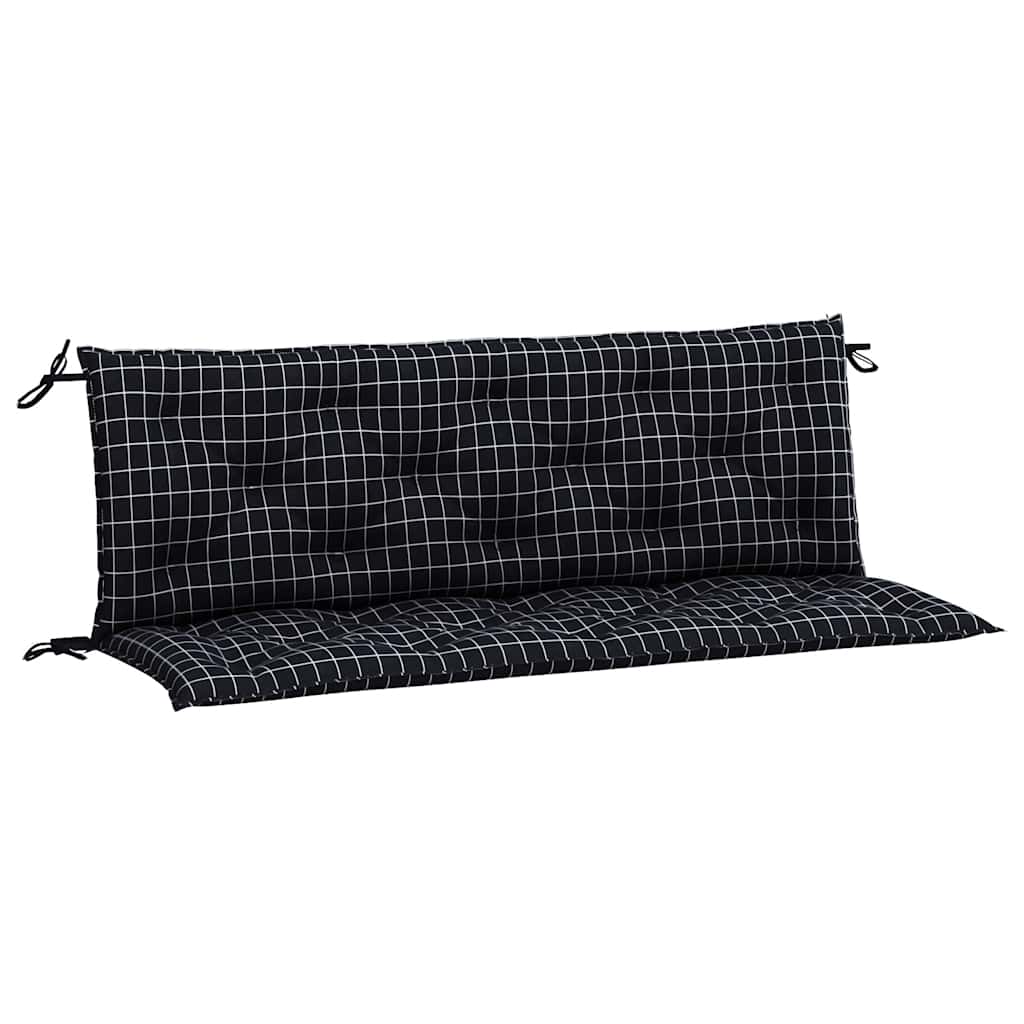 Aiapingi istmepadjad 2 tk, must ruudumuster, 150 x 50 x 7 cm