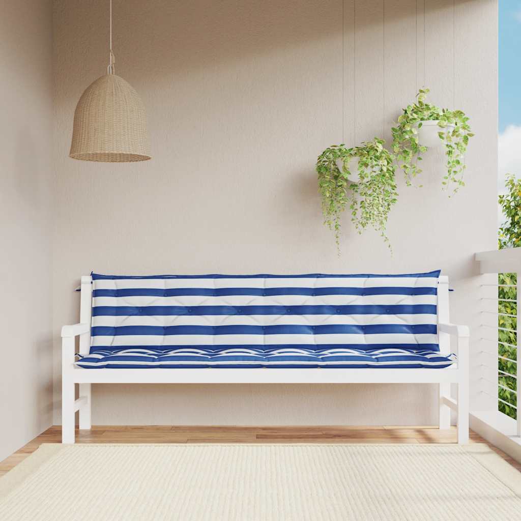 Aiapingi istmepadjad 2 tk, sinise/valge triibuline, 200x50x7 cm