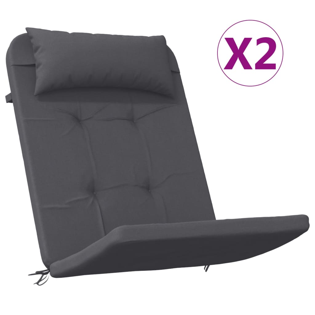 Adirondack toolipadjad 2 tk, antratsiithall, oxford kangas