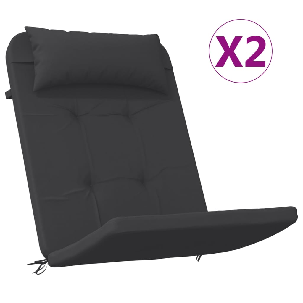 Adirondack toolipadjad 2 tk, must, oxford kangas