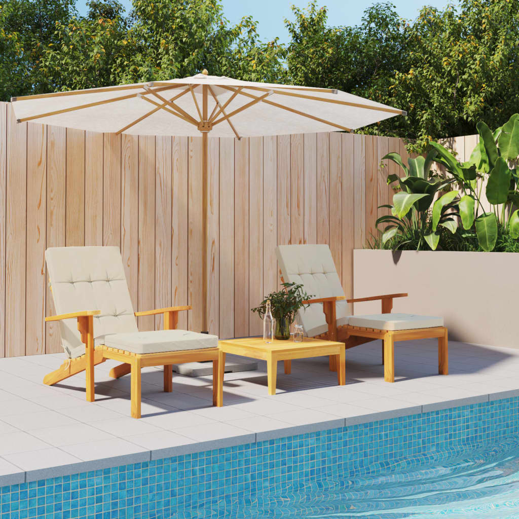 Terrassitooli istmepadjad 2 tk, kreemjas, oxford kangas
