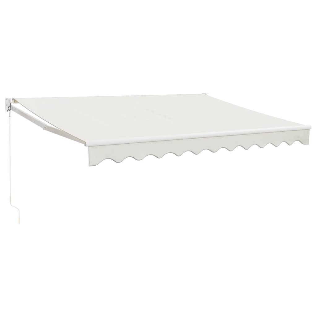 Sissetõmmatav varikatus, kreemjas, 3x2,5 m, kangas, alumiinium