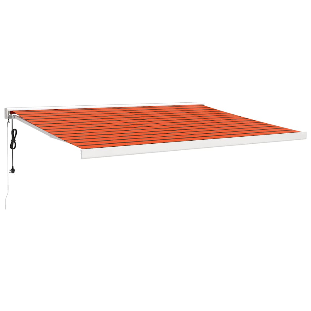 Sissetõmmatav varikatus, oranž-pruun 4,5x3 m, kangas/alumiinium