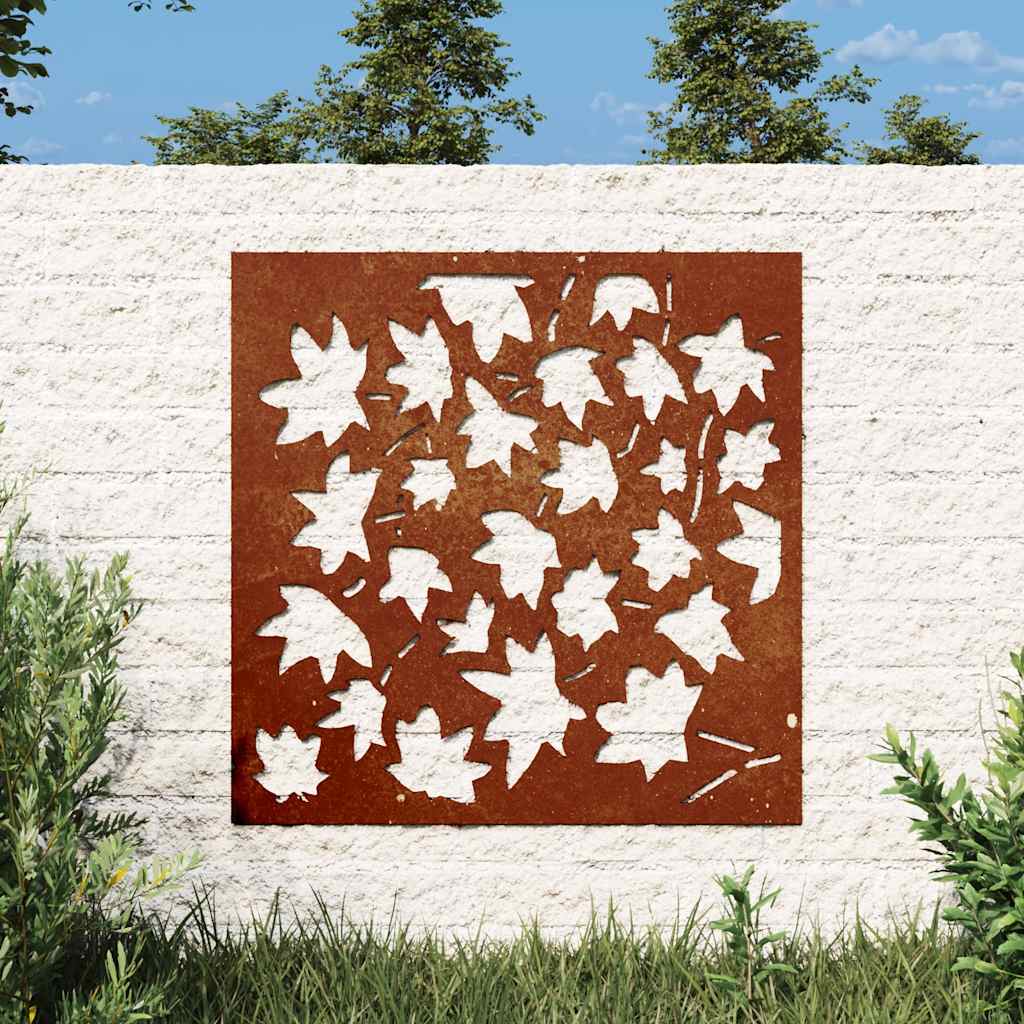 Aia seinakaunistus, 55x55 cm, Corteni teras, vahtralehe disain