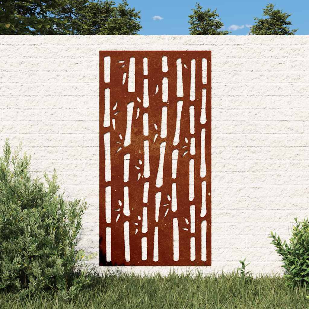 Aia seinakaunistus, 105x55 cm, Corteni teras, bambuse disain