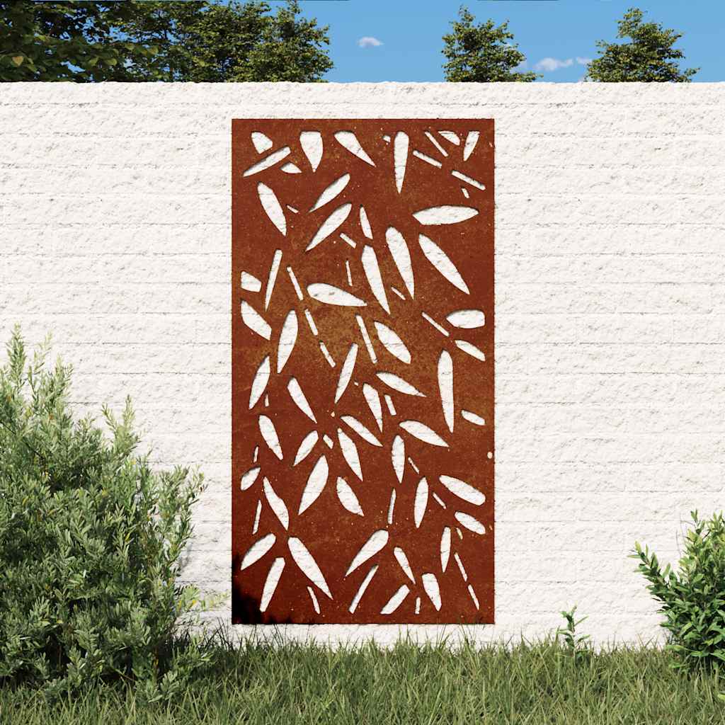 Aia seinakaunistus, 105x55 cm Corteni teras bambuse lehe disain