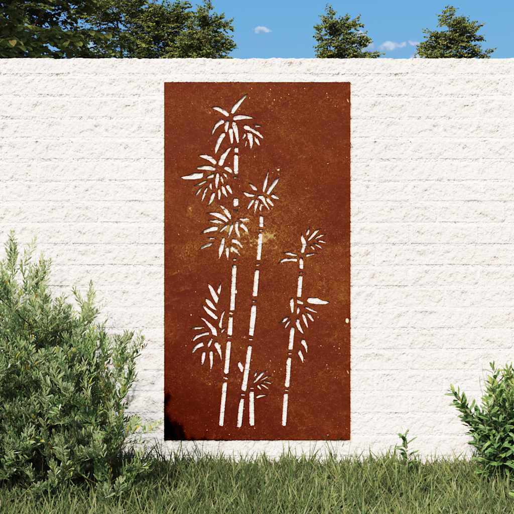 Aia seinakaunistus, 105x55 cm, Corteni teras, bambuse disain
