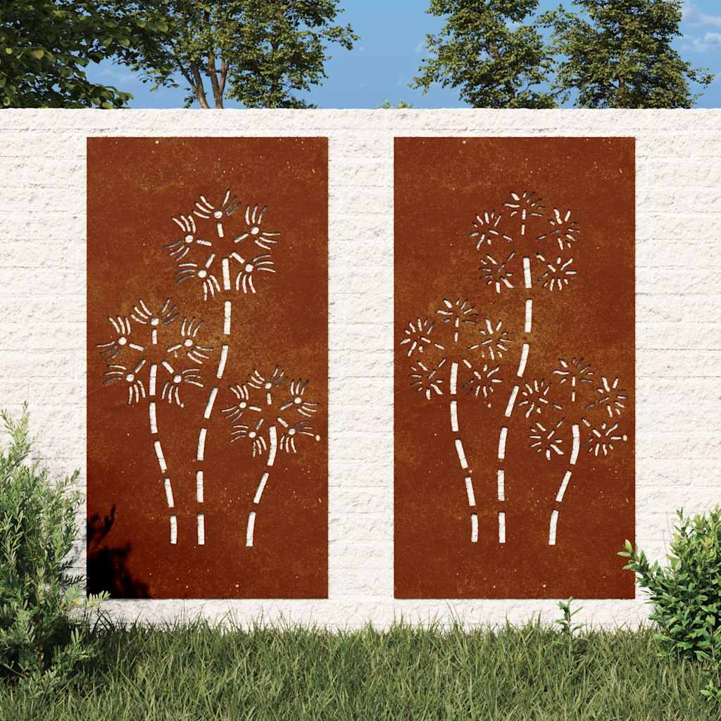 Aia seinakaunistus, 2 osa, 105x55 cm, Corteni teras lilledisain