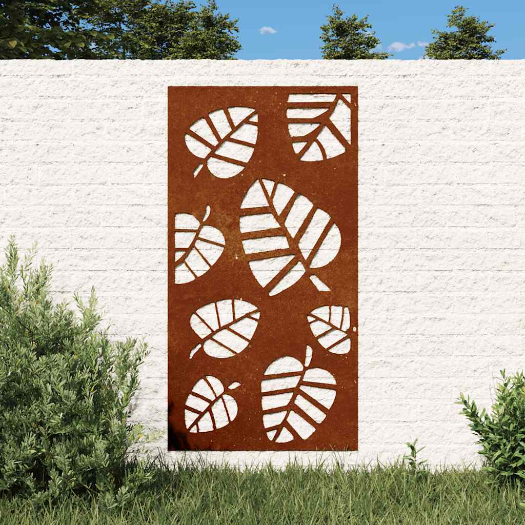 Aia seinakaunistus, 105x55 cm, Corteni teras, lehedisain
