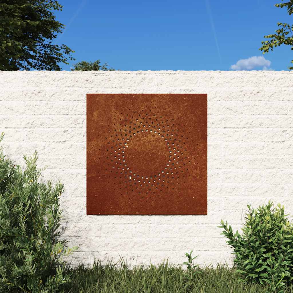 Aia seinakaunistus, 55 x 55 cm, Corteni teras, päikese disain