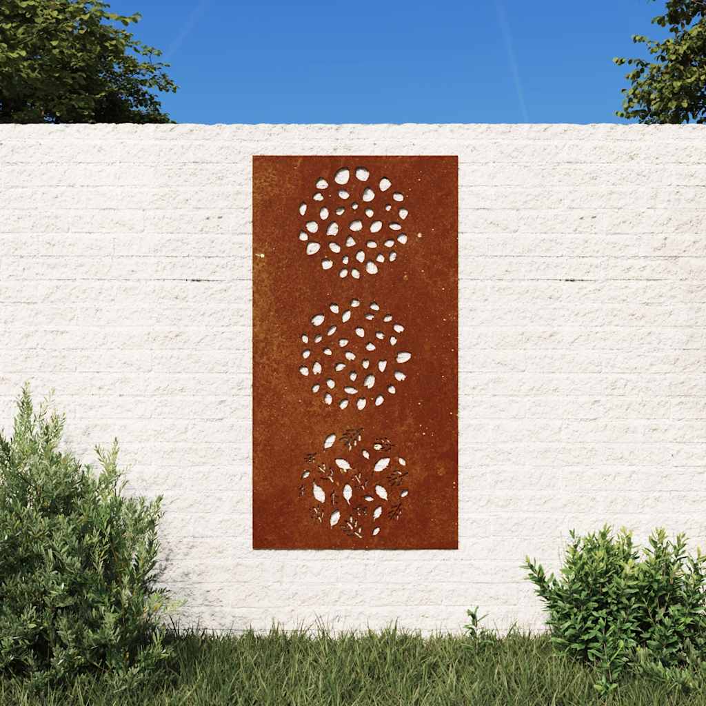 Aia seinakaunistus, 105x55 cm, Corteni teras, lehedisain