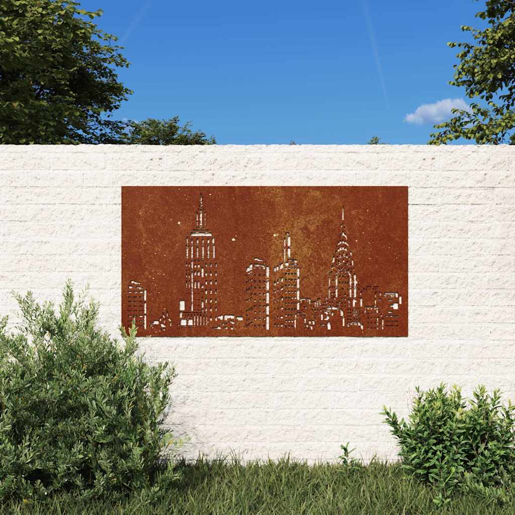 Aia seinakaunistus, 105x55 cm, Corteni teras, panoraamidisain